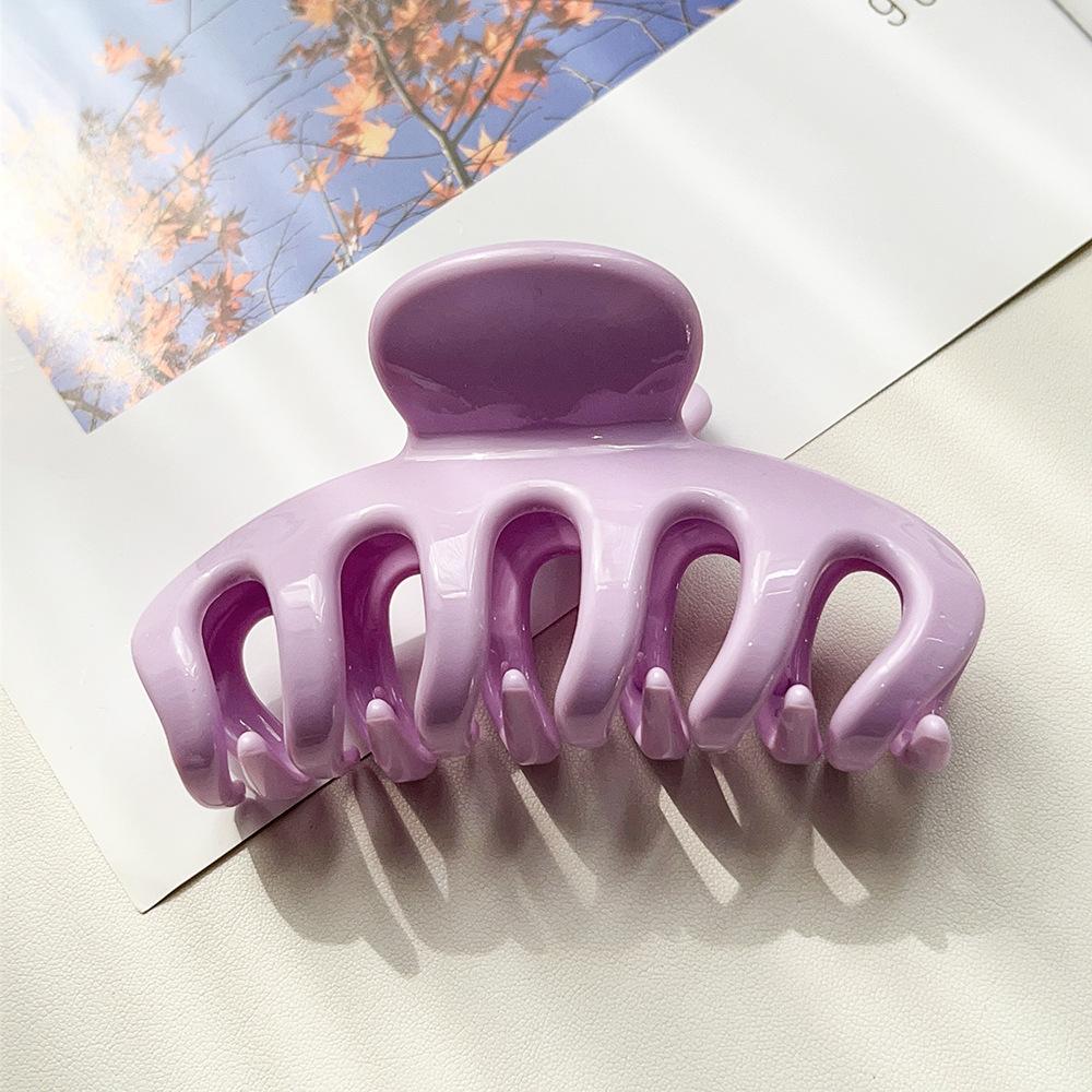 Large Pumpkin Hair Claw Clips for Thick Hair High Gloss Shiny Silicone Hair Clips Non-slip Strong Grip Jaw Clips