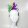 3Pcs Mardi Gras Costume Tricolor Eyemask Neckerchief Feathers Headband for Event and Party Favors Carnival Party Supply