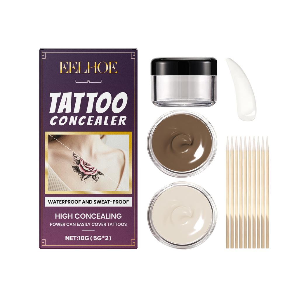 Tattoo Concealer Set, Body Tattoo Natural Skin-Fit Cover Multi-Scene Concealer