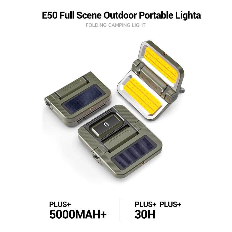 New Solar LED Camping Light 5000mAh Portable Tent Lantern 2400LM Emergency Waterproof Outdoor Hanging Lights Lighting Lawn Lamp