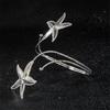 Punk Style Geometric Starfish Adjustable Opening Cuff Bracelet For Women Fashion Metal Arm Jewelry