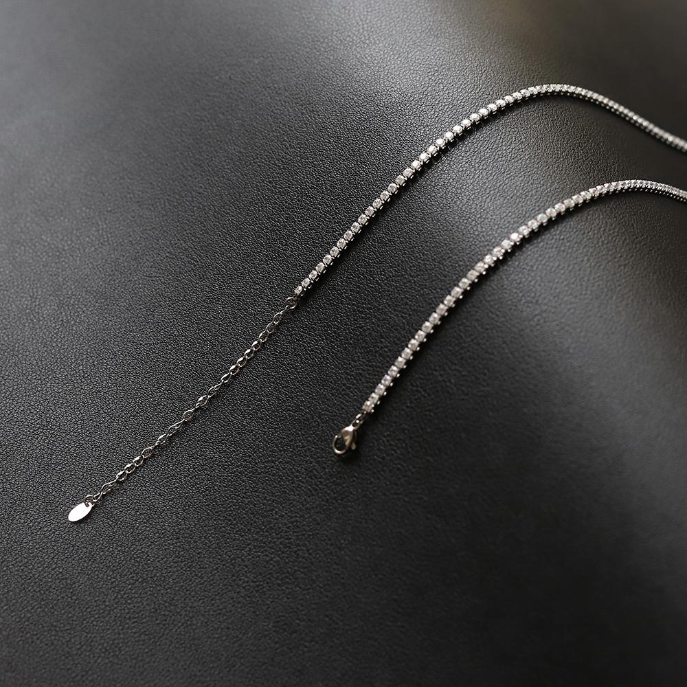 Y Shape Stainless Steel Long Chain with Cubic Zircon Tassel CZ Zircon Diamond Tennis Necklace