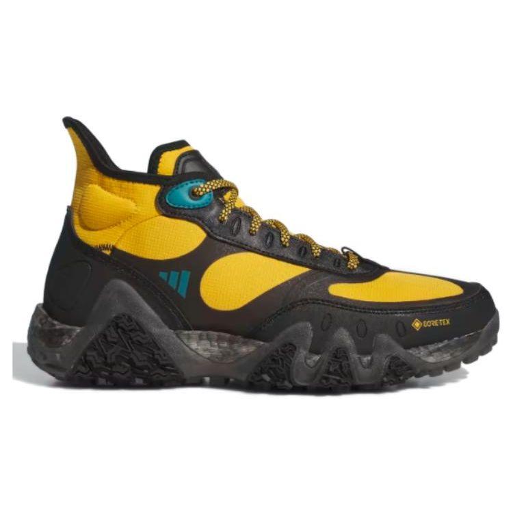 Adidas Adicross Gtx Kulatá špička Pohodlné Tlumící Protiskluzové Středně vysoké Golfové boty Pánské Tenisky Žluté GW2120