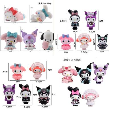 Cute Sanrio Anime Figures My Melody Kuromi Hello Kitty Collection Modelcartoon Character Toys For Kids Boys Girls Birthday Gift