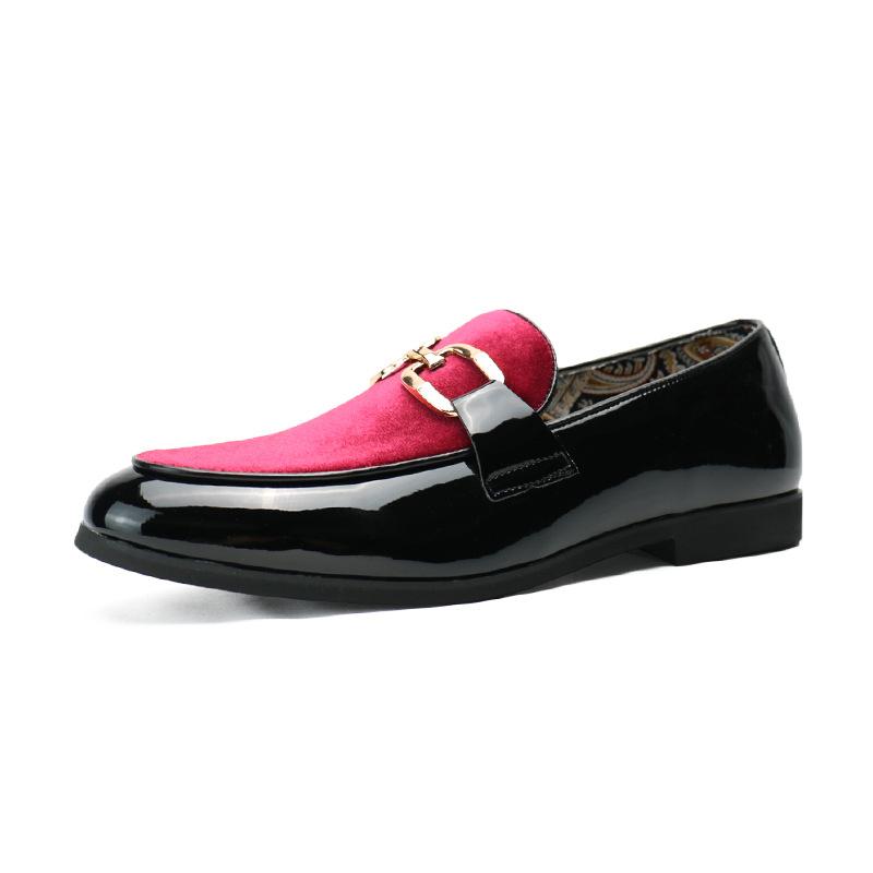 Modische Herren Freizeitschuhe aus Leder für Partys und Hochzeiten, modische Patchwork-Loafer, Mokassins für Herren, Slip-on, leichte, bequeme Fahrschuhe