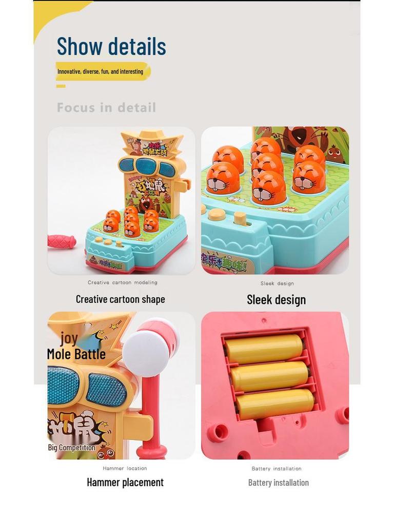 Educational Whack-a-Mole Toy for Infants and Toddlers 0-2.5 Years - Ideal for Early Development and Fun for Boys & Girls