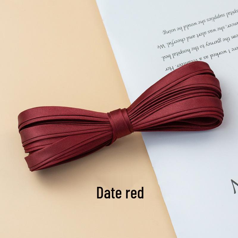 Hengmeihe Cheongsam 1cm Piping Trim: Four-Fold Non-Iron Imitation Silk Hemming Ribbon