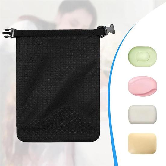 Travel Soap Bag Waterproof Leakproof Bar Soap Pouch with Foaming Nets Portable Soap Container for Gym