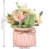 Silk Flower Fabric Flower Ceramic Pot Tabletop Ornament 5.71in Potted Flower Hydrangea Styled Potted Desktop Decor
