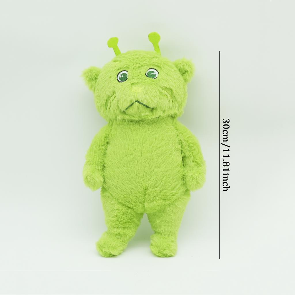 TreasuringU New Green Alien Cat Plush Toy Interesting Meme Cat Plush Doll Fun Dancing Cat Stuffed Toy Plushie Birthday Gift