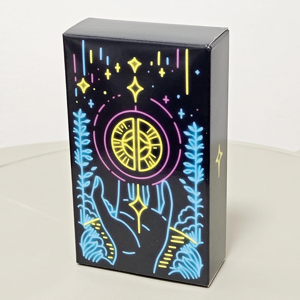 10.3*6cm Simple Modern Minimalist Tarot Deck Neon-Inspired Rider-Waite 78 Pcs Cards for Beginners and Professionals