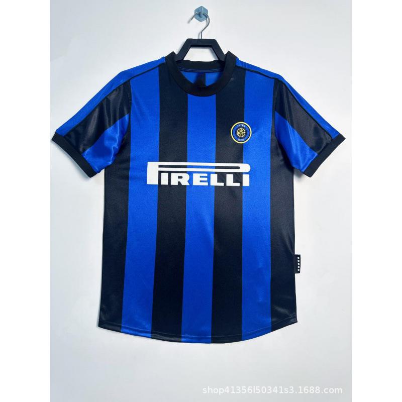 0809 Classic Retro Inter Jersey Home and Away Short-sleeved No. 22 Milito Champions League Serie A Club Football Jersey
