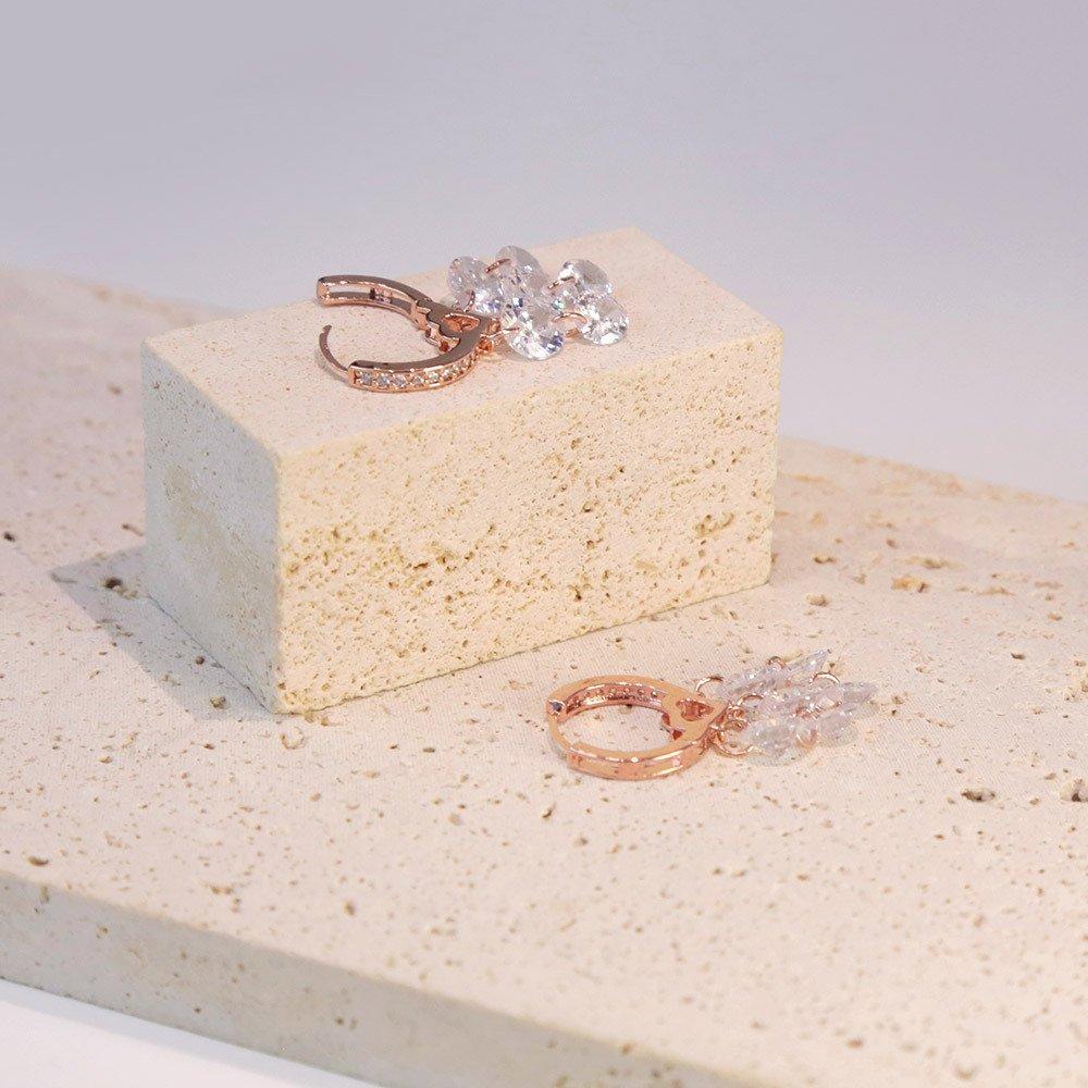 [Dieuamour] 14K Chandelier Mini Drop One-Touch Earrings, a gorgeous earring