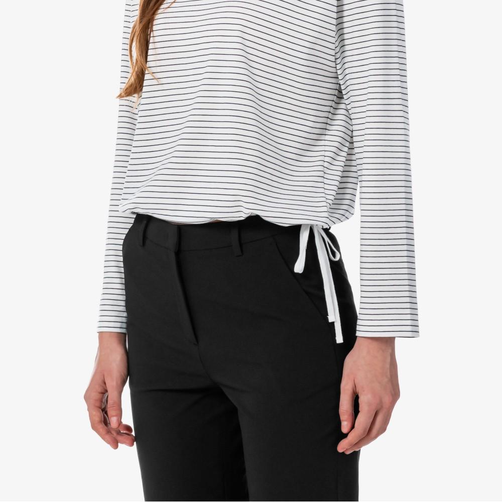 Lacoste Women's Striped Ribbon Long-Sleeve T-Shirt TF932E-56G166