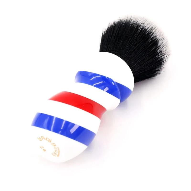 Yaqi New Barber Pole Style 24mm Tuxedo Knot mens Shaving Brush For Mens Shaving