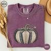 Pumpkin Book Fall T-Shirt, Vintage Bookish Autumn Tee, Dark Academia Reader Gift, Comfort Colors Librarian Pumpkin Shirt