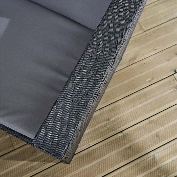 Black Resin Garden Furniture "Belem" 4 Seats Wilsa Garden