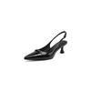 Fashion New Summer Sandals Cover Toe Sandals for Women Patent Leather Pointed Toe Sandals Fashion Ladies Office Women Shoes High Heels