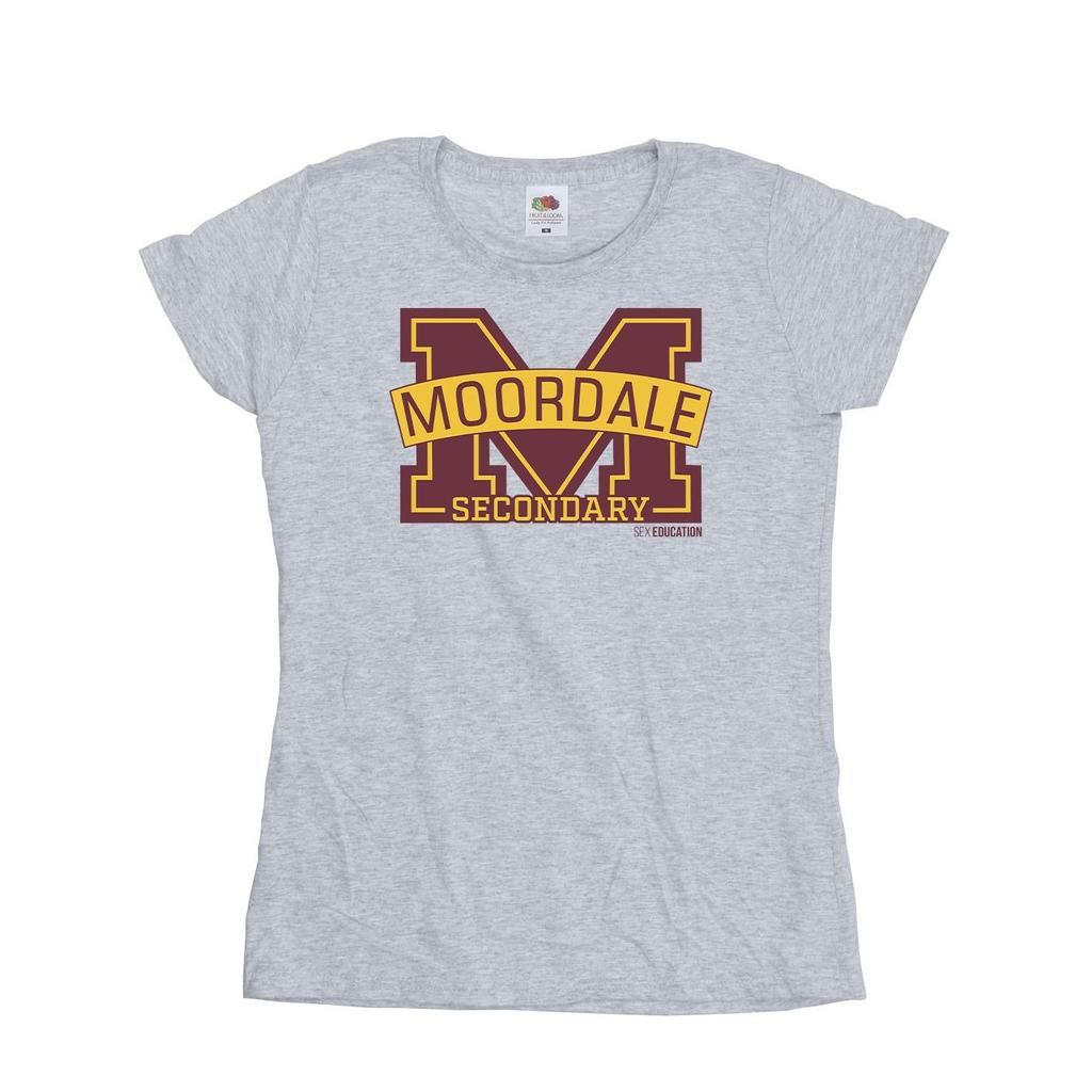 Netflix Womens/Ladies Sex Education Moordale M Logo 2 Cotton T-Shirt