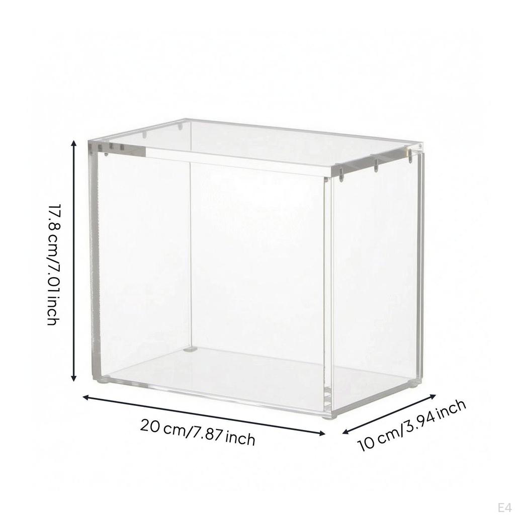 Transparent Acrylic Display Box with Lid Dustproof Case Easy