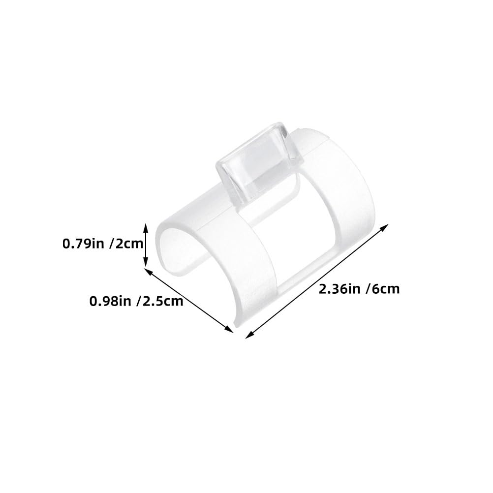 NOLITOY Flute Assist Set of Clear PVC Compatible with Def and G for Flute Practice Woodwind Instrument Accessories Device, 3, Clip-On Nozzles, Keys,