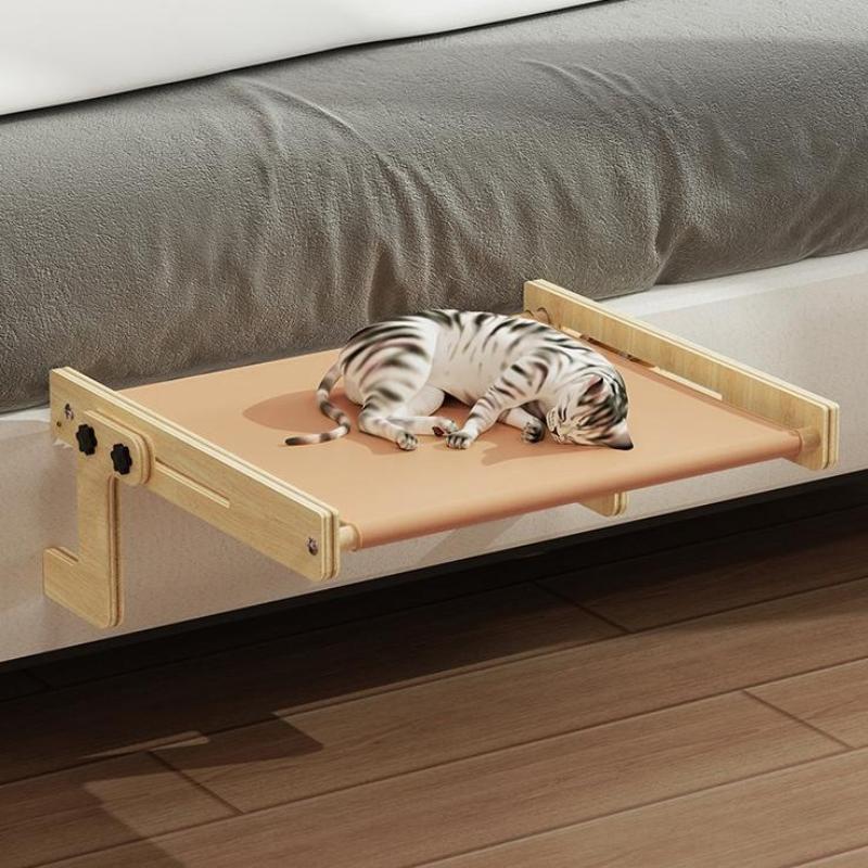 Wood Cat Bed Space Capsule Cat House Cat Hammock Cat Window Bed Space Capsule Non Perforated Suspension Hammock Bed Pet Supplies