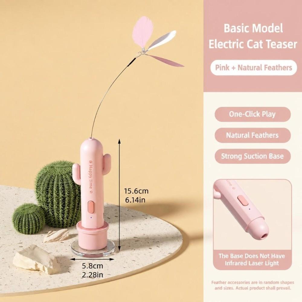 2 Play Mode Cat Teaser Toy 360 Rotation Self-Play Cat Toy Durable Electric Cat Rod Home Furniture