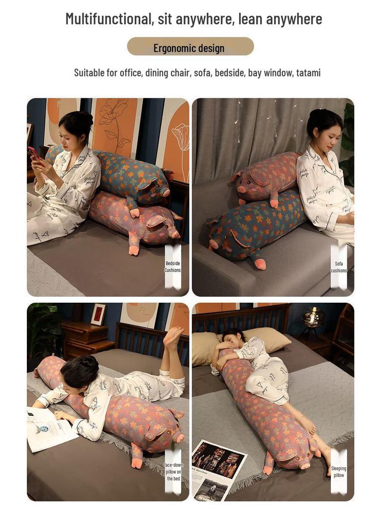 Three-Layer Pig Jacquard Pregnancy Pillow: Girls' Bed Leg-Clamping, Side Sleeper, Backrest Cushion.
