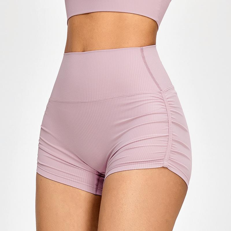 Three-point yoga shorts women's peach hip lift pleated tight fitness shorts quick-drying fitness clothes