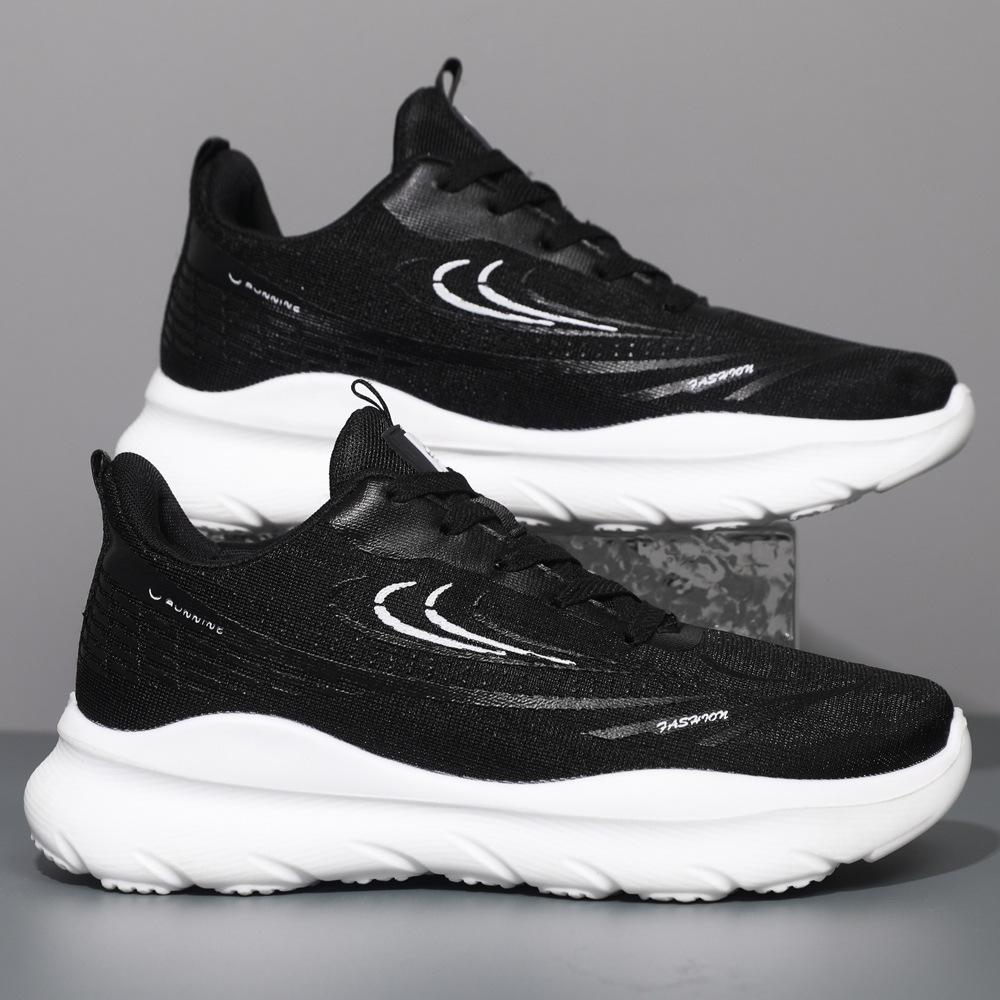 Douyin live stream running shoes, new fish silk mesh breathable running shoes, ultra-light soft-soled casual sports shoes, single shoes