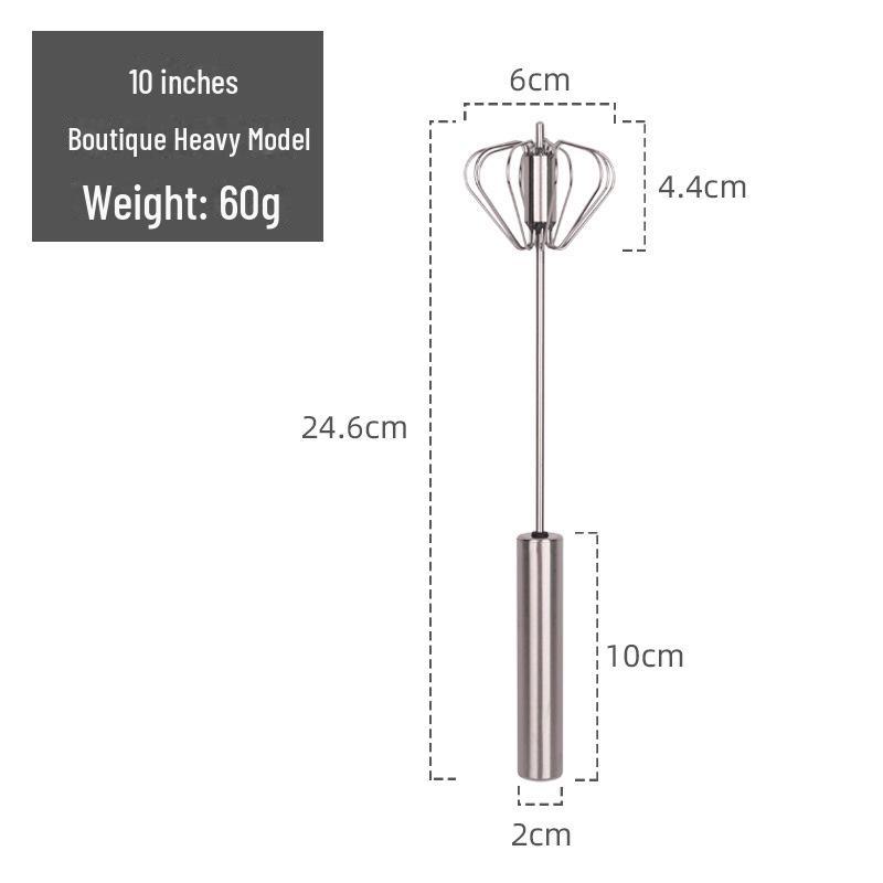 Stainless Steel Semi-Automatic Egg Beater and Whisk for Baking