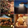 Solar Powered Outdoor Solar Lights 10M String Lights LED Camping Lamp  Tent Room
