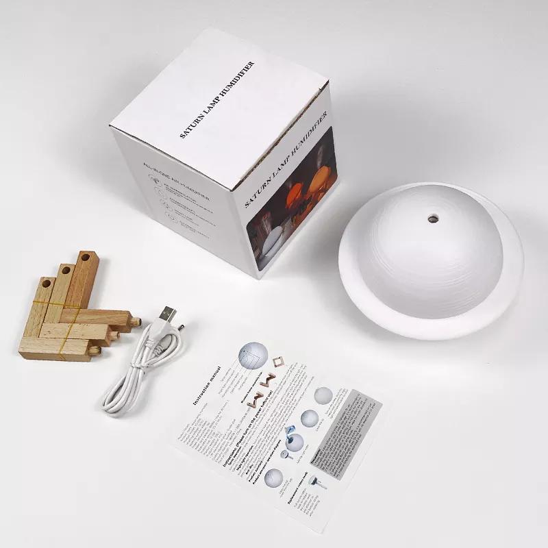 Lunar 200Ml Cool Mist Humidifiers Aroma Oil Diffuser Mini 3D Moon Lamp Ultrasonic Home Room Air Humidifier Moon Humidifier