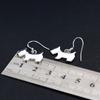 Fashion Silver Earrings Women's 925 Sterling Silver Earrings Cute Animal Dog Pendant Solid Silver Jewelry Birthday Gift