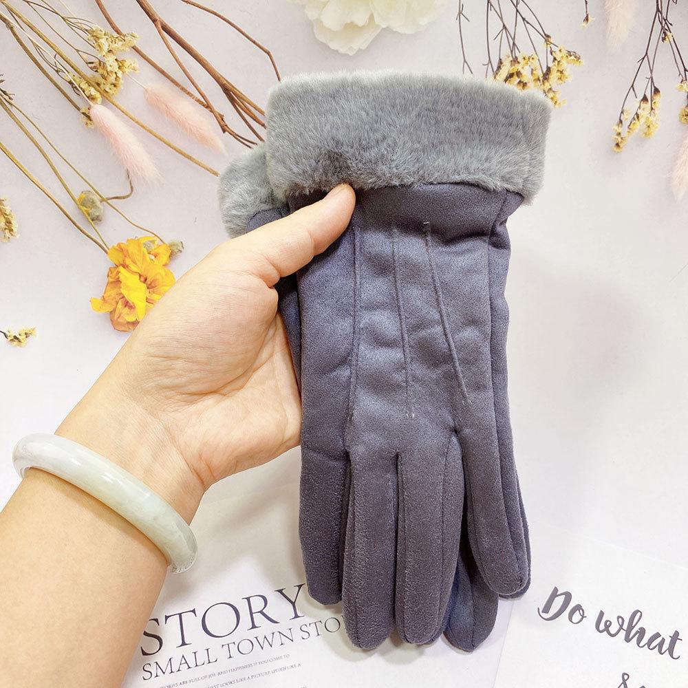 Women's Suede Touchscreen Gloves: Warm, Exclusive for Outdoor Cycling & Driving