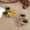 2025 Sommer neue Sandalen mit offener Zehe und Schnürung Damenmode vielseitig Retro-Riemen flache Sohle Nische coole Slipper für draußen