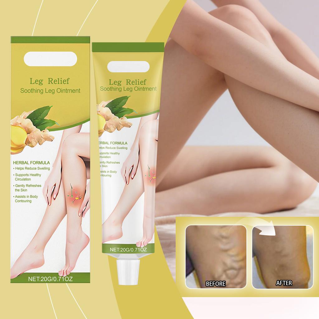 Leg Soothing Cream Relieves Soreness And Distension. Daily Muscle And Joint Care Massage Cream Reduces Fatigue.