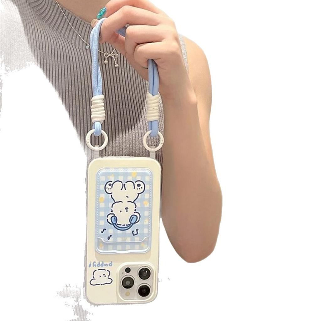 Lanyard Card Case Phone Case Headphones Puppy Domestic Android for Huawei NOVA10 for Honor 90 Creative Lanyard Case