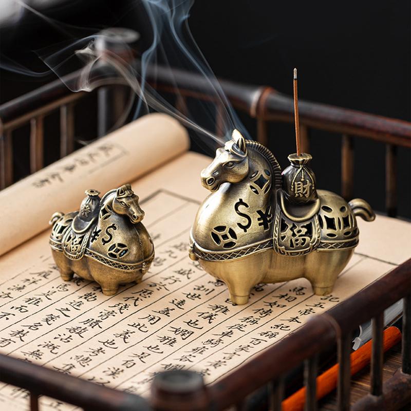Year Of The Horse Get Rich Incense Burner Aromatherapy Burner Sandalwood Burner Incense Plate Incense Burner Crafts