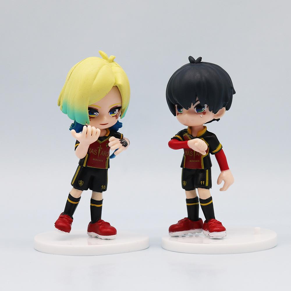 6pcs/set BLUE LOCK Figure Model Toys Anime Nagi Bachira Meguru Barou Shouei Reo Mikage Doll