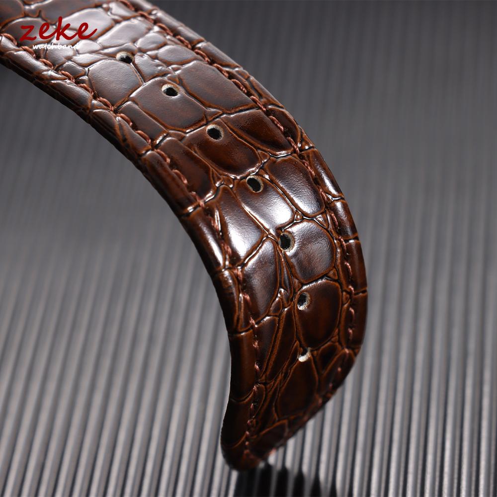 Butterfly Buckle Crocodile Pattern Leather Watch Strap 12/14/16/18/19/20/22mm Watchbands Soft Casual Business Wristwatch Band