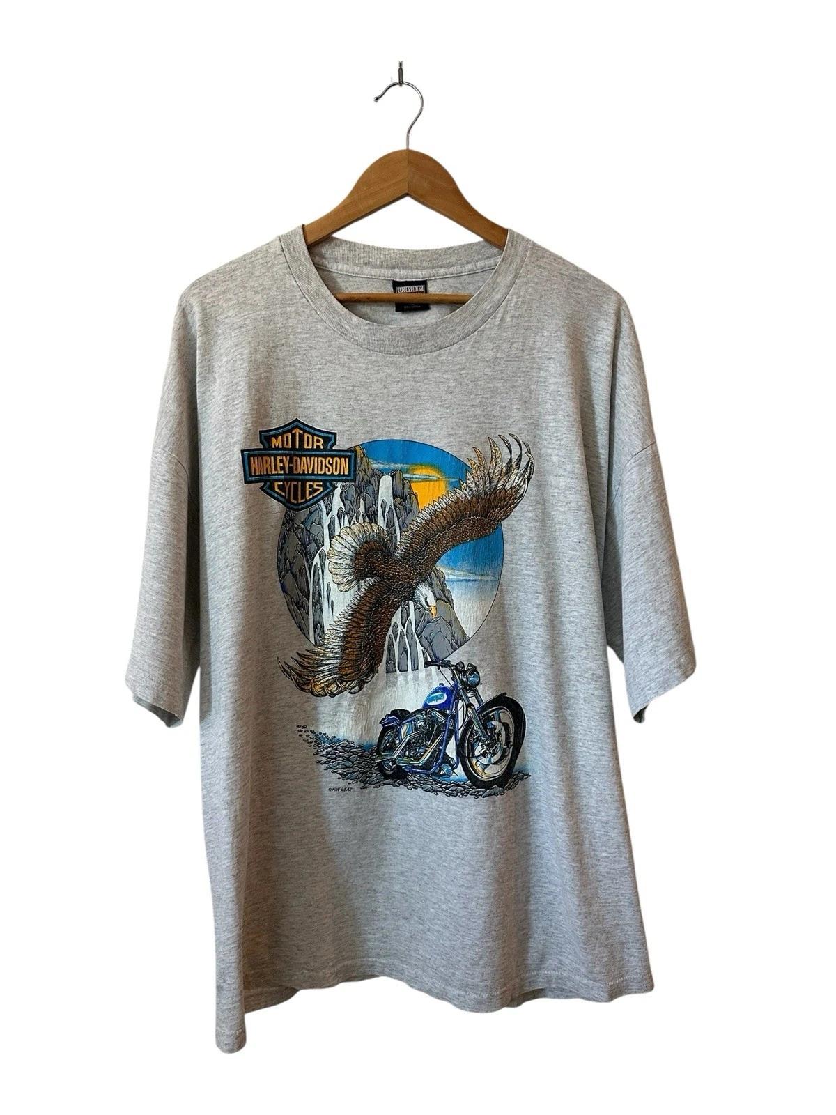 Vintage Harley Davidson T Shirt Size Men’s XL Grey Eagle 90’s USA XL