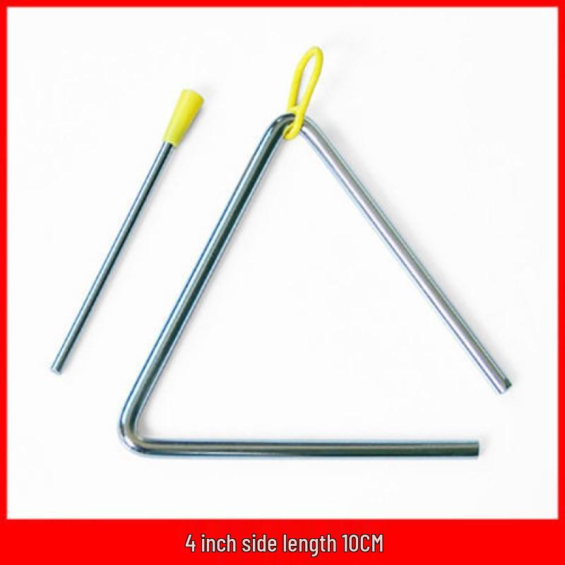 Kindergarten Percussion Set: Rhythm Triangle, Sand Hammer, Drum, Wood Block