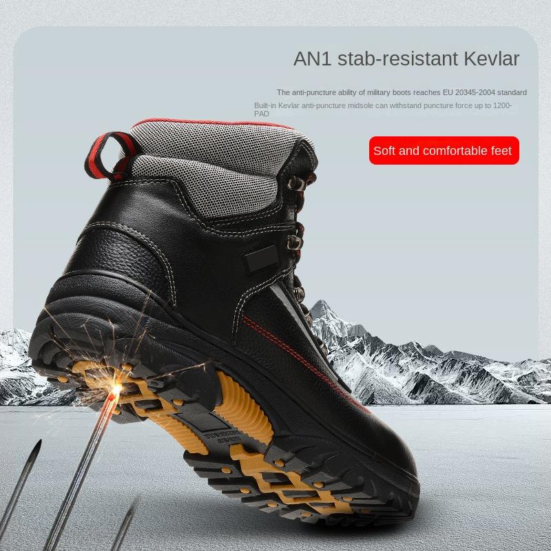 Labor Insurance Shoes, Wear-resistant Shoes, High-top Anti-smash, Anti-wear, Deodorant and Non-slip Steel Head Shoes, Safety Shoes