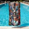 NFL Print Beach Towel Design, Soft, Lightweight. for Home Bathroom, Spa, Pool, Yoga, Surfing, Camping, Gift for Family, Friend