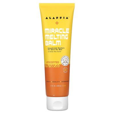 Alaffia, Miracle Melting Balm, Unscented, 4 Fl Oz (118 Ml)