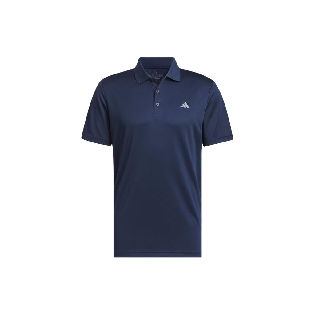 Adidas Performance Polo Shirt Solid Color Logo Short Sleeve Polo Men Tops Dark-Blue IU4447