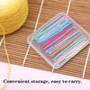 50Pcs 7cm Plastic Sewing Needles Large Eye Plastic Yarn Needles Set with Box For DIY Sewing Handmade Knitting Crocheting Crafts