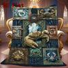 Crab Variations Art 2D Flat Pattern Flannel Blanket, High quality All Seasons, Home Decor, Warmth and Comfort, Perfect for Christmas Gifts.