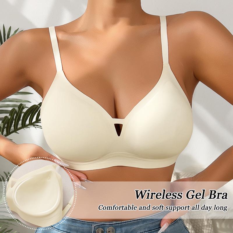 Women's Sexy Low Back Seamless Bra - Thin Straps, Small Chest Enhancement, No Underwire